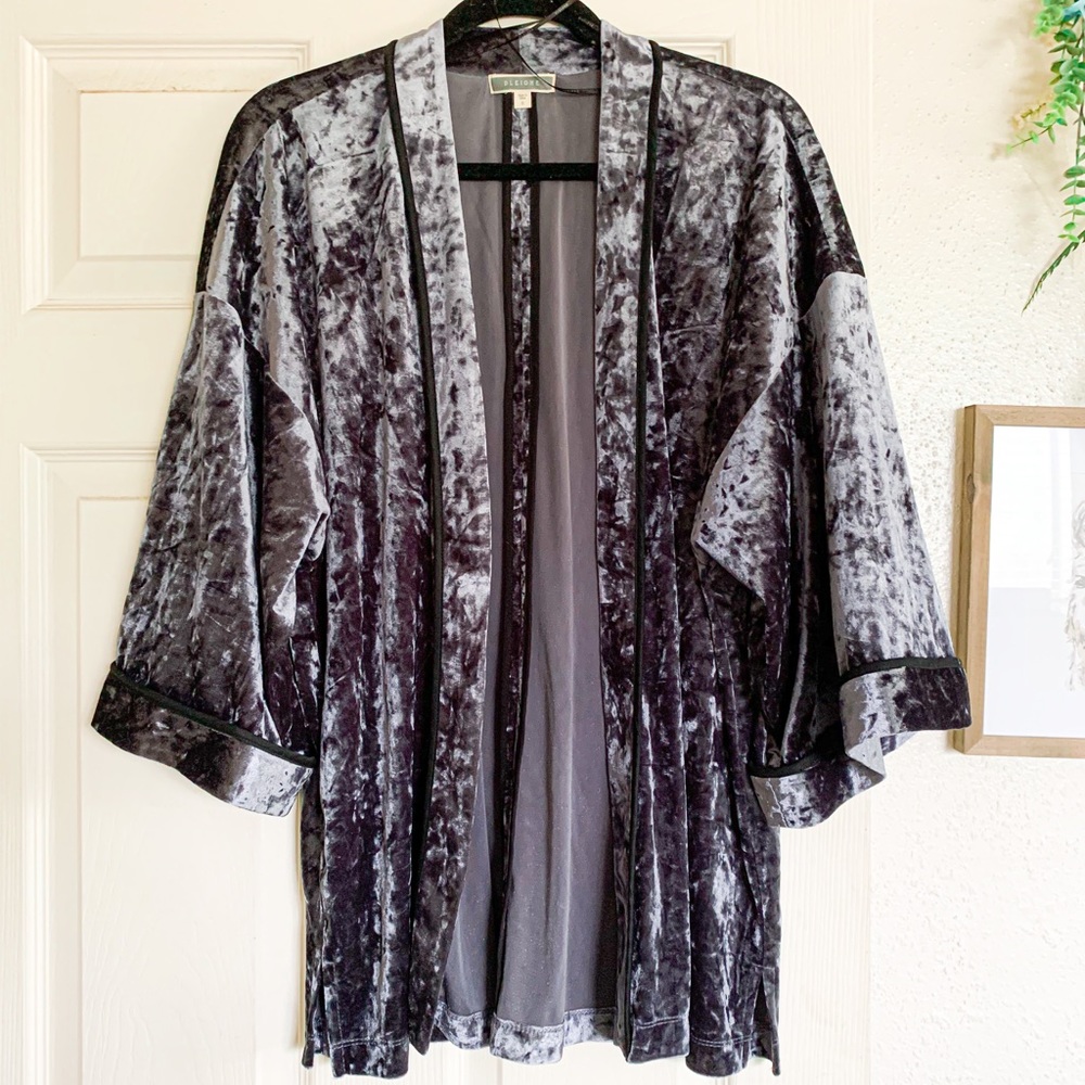Dark blue velvet sweater